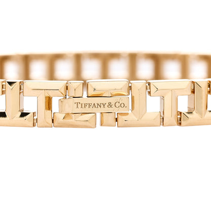 Tiffany 18K Yellow Gold Narrow T True Bracelet 3 of 4