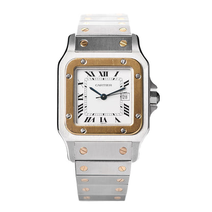 Cartier Stainless Steel 18K Yellow Gold 29mm Santos De Galbee Automatic Watch 1 of 8
