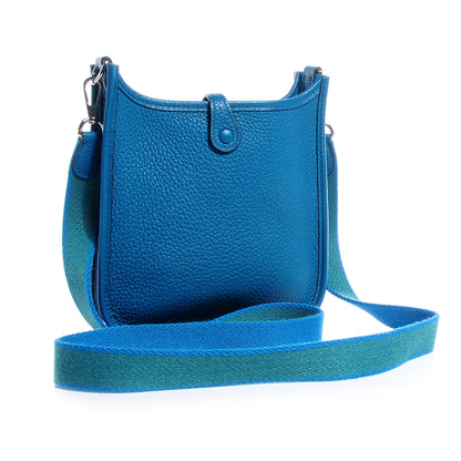 Hermes Taurillon Clemence Evelyne TPM Bleu Izmir Malachite 3 of 8