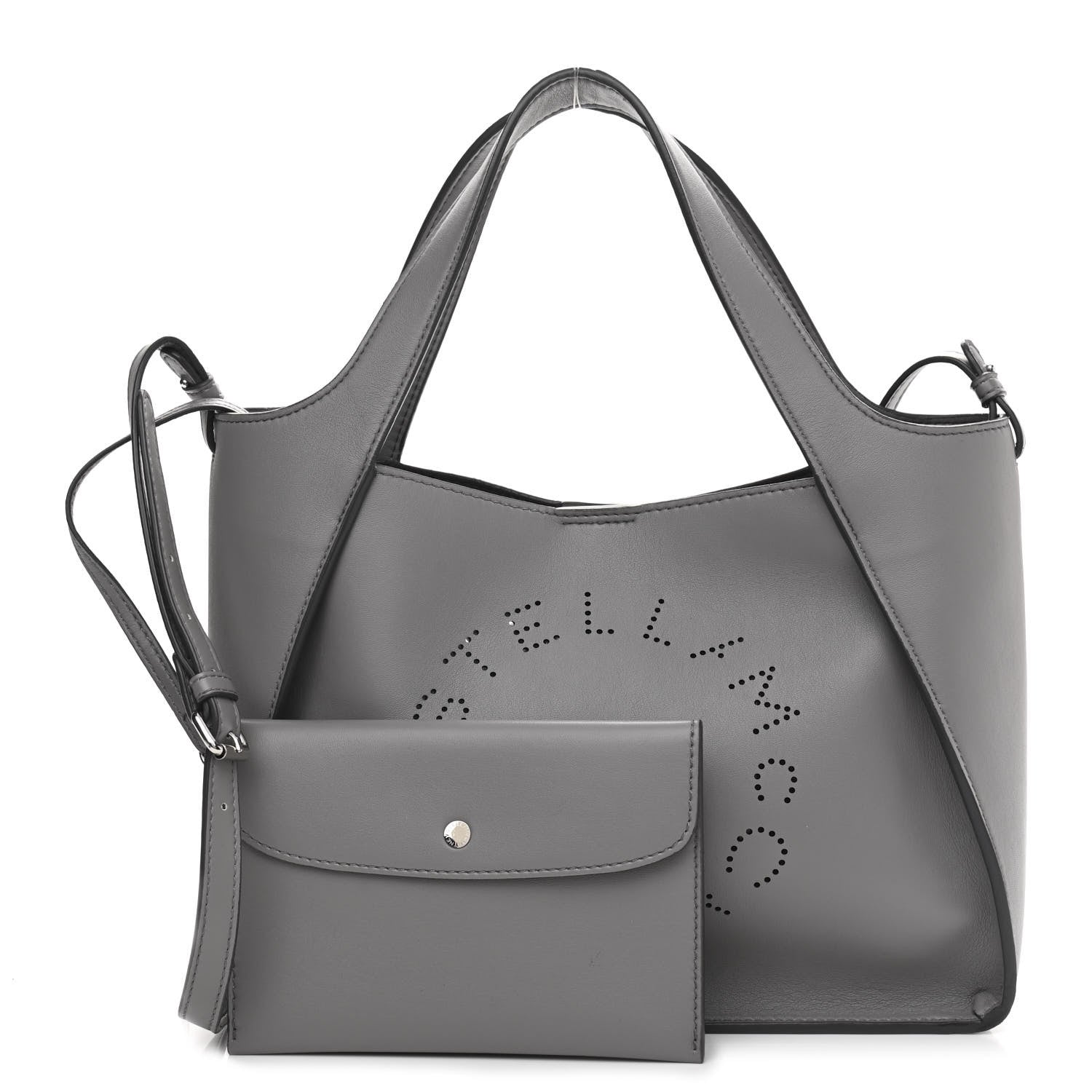 Stella McCartney Eco Alter Nappa East West Perforated Tote Grey 1 of 14