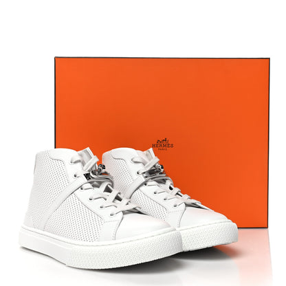 Hermes Calfskin Perforated Daydream Sneakers 39 White 10 of 10