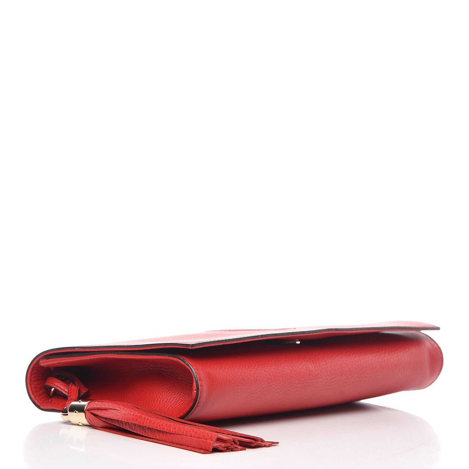 Gucci Pebbled Calfskin Medium Soho Clutch Red 4 of 9