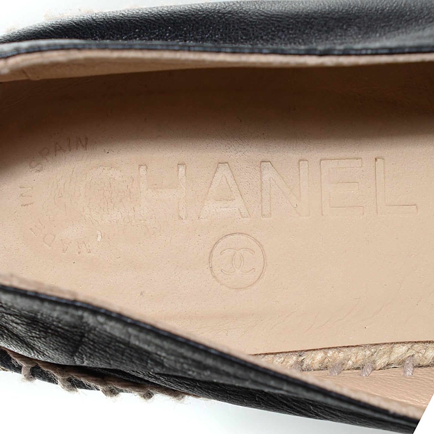 Lambskin CC Espadrilles 37 Black