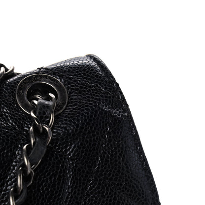 Chanel Crumpled Grained Calfskin Jumbo CC Crave Flap Black 13 of 13