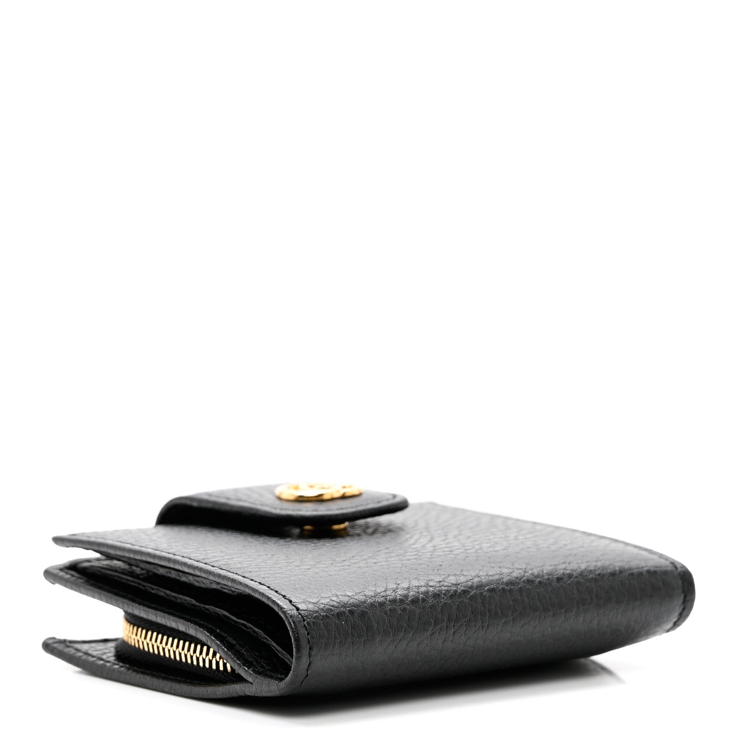 Gucci Dollar Calfskin GG Marmont French Wallet Black 4 of 8