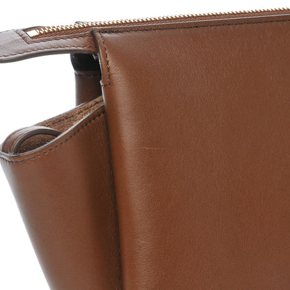 Celine Natural Calfskin Tri-Fold Clutch on Chain Havana 7 of 9