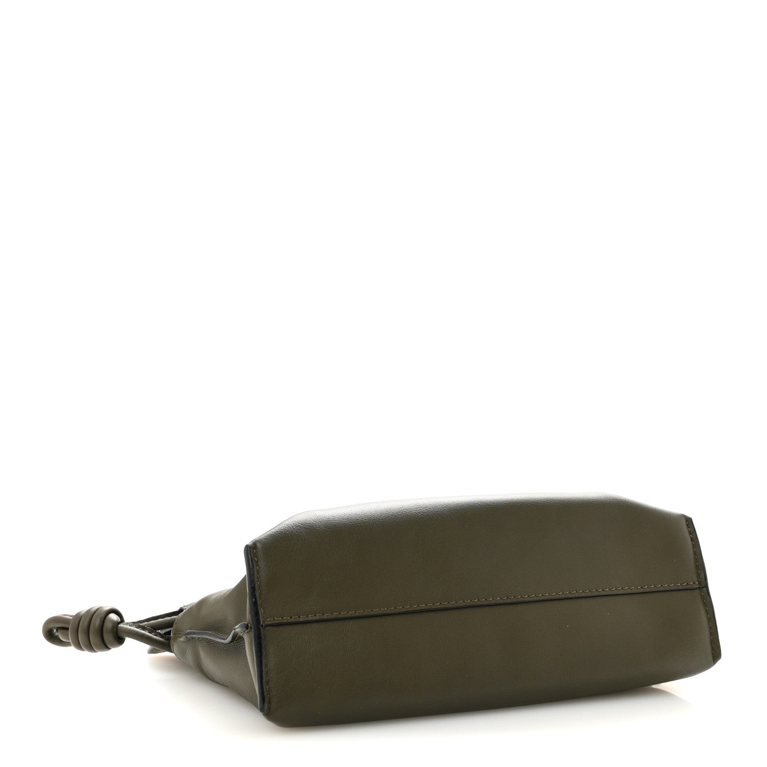 Loewe Calfskin Mini Flamenco Knot Clutch Dark Khaki Green 4 of 10