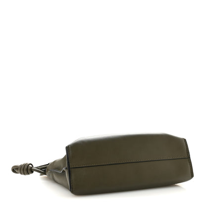 Loewe Calfskin Mini Flamenco Knot Clutch Dark Khaki Green 4 of 10