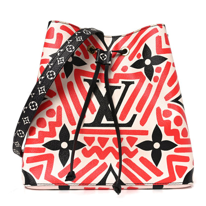 Louis Vuitton Monogram Giant Crafty NeoNoe MM Creme Rouge Black 1 of 9