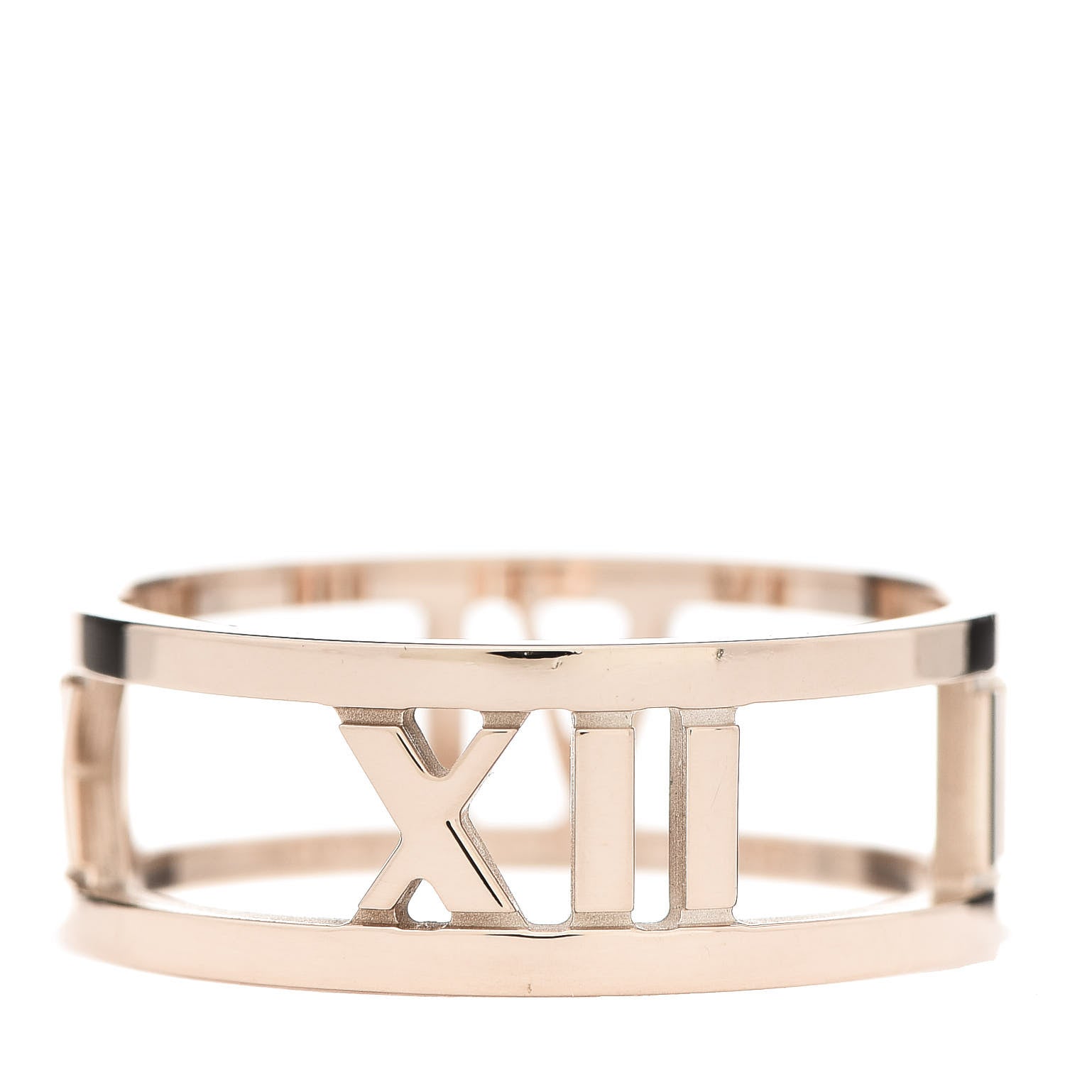 Tiffany 18K Rose Gold Atlas Open Ring 53 6.5 1 of 5