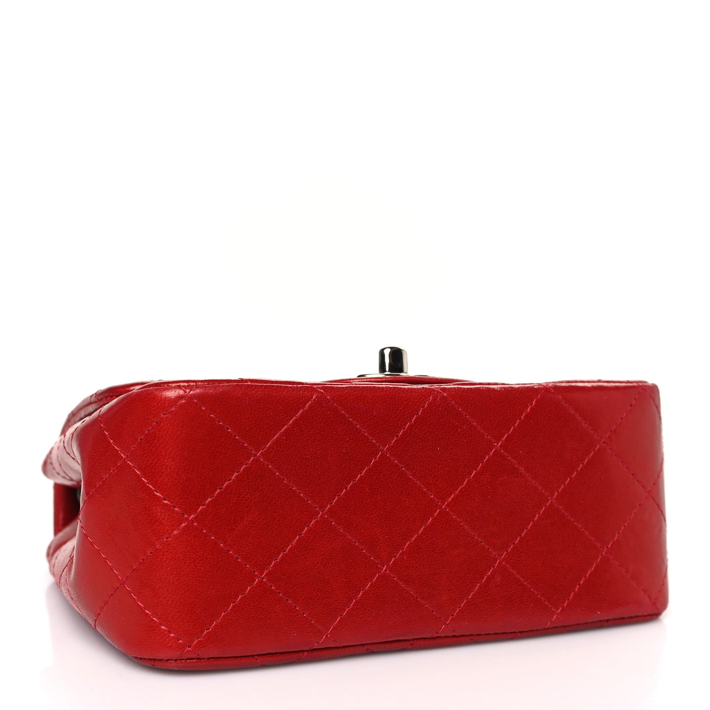 Lambskin Quilted Mini Square Flap Red