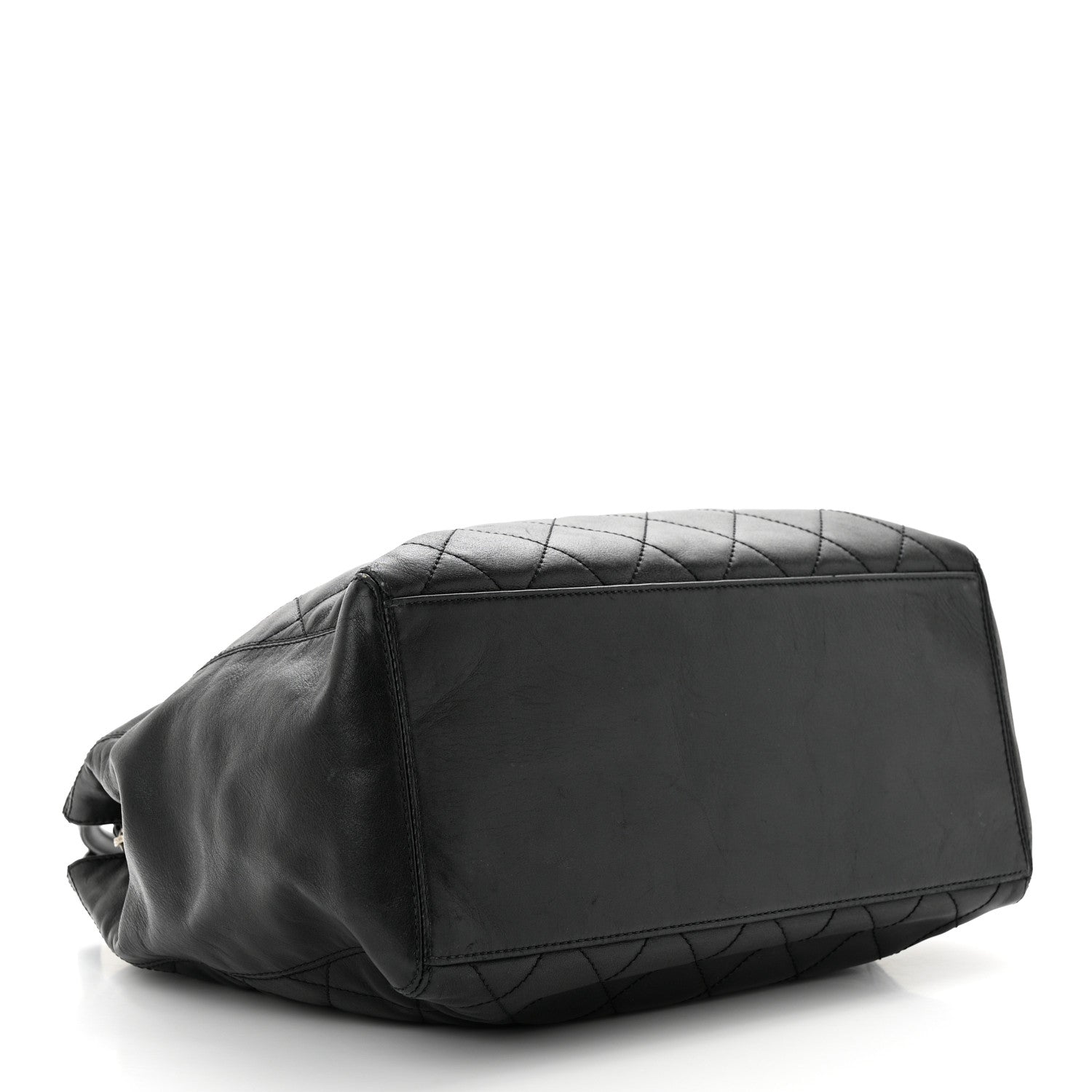 Chanel Lambskin Quilted Shopping Tote Black 4 of 11