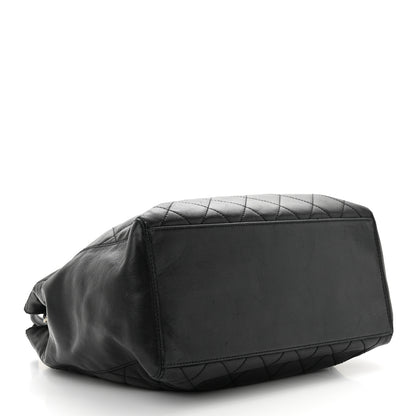 Chanel Lambskin Quilted Shopping Tote Black 4 of 11
