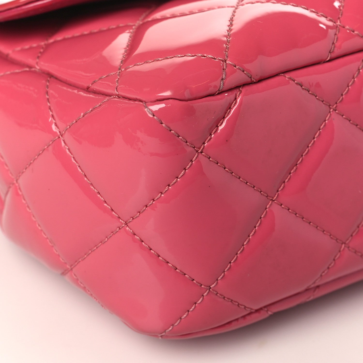 Chanel Patent Quilted Large Coco Shine Flap Pink 7 of 11