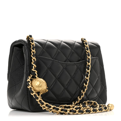 Chanel Lambskin Quilted Mini Pearl Crush Flap Black 4 of 25