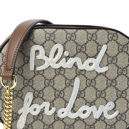 Gucci GG Supreme Monogram Blind For Love Embroidered Mini Chain Shoulder Bag Beige Tuscany 9 of 9