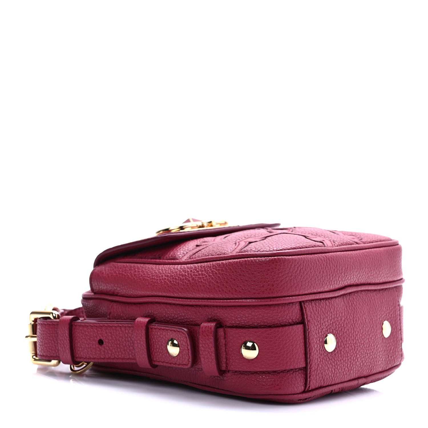 Salvatore Ferragamo Calfskin Gancini Camera Case Melagrana 3 of 9