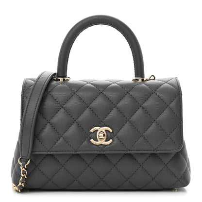 Chanel Caviar Quilted Mini Coco Handle Flap Grey 1 of 10