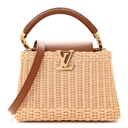 Louis Vuitton Rattan Calfskin Capucines BB Tan 1 of 10