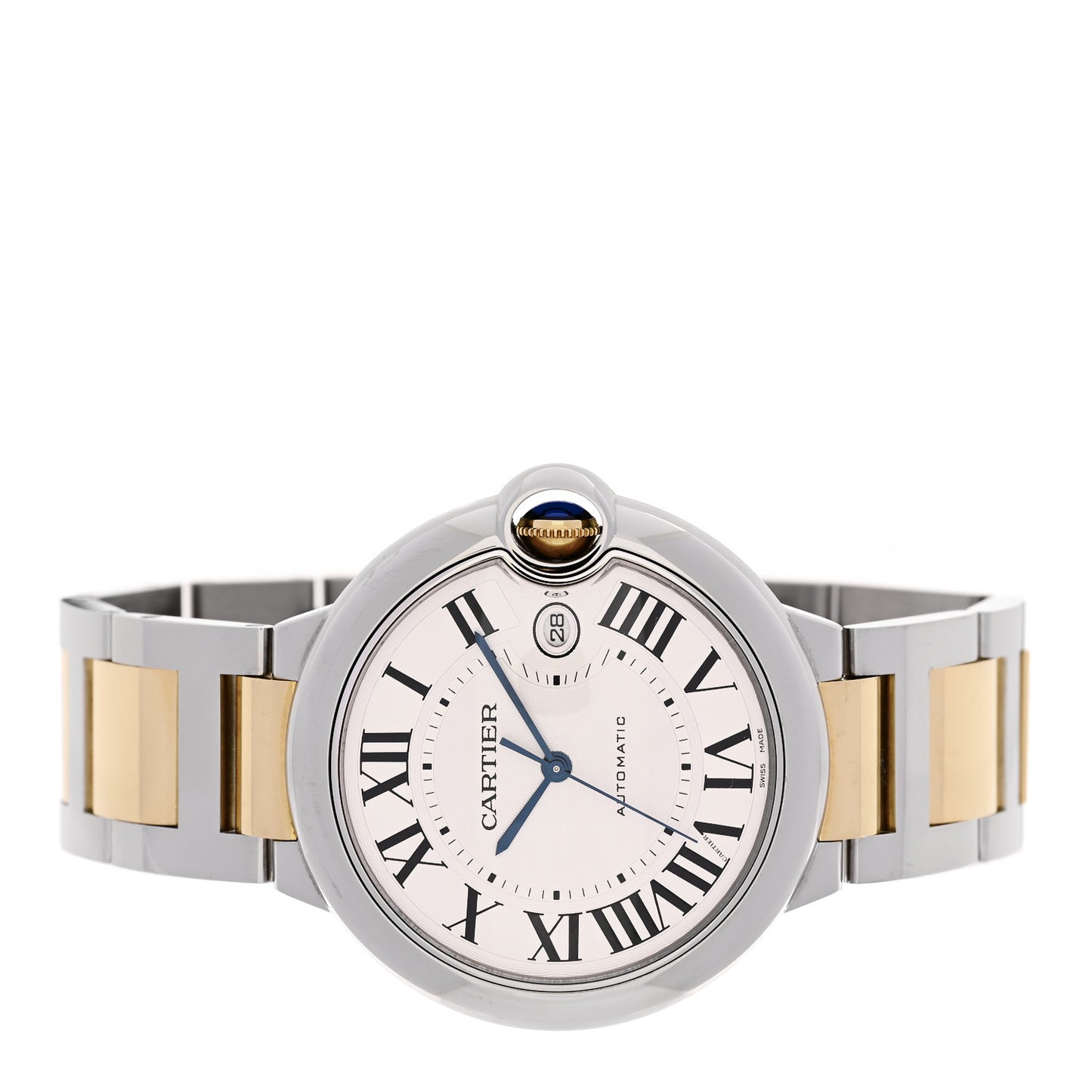 Stainless Steel 18K Yellow Gold 42mm Ballon Bleu De Cartier Automatic Watch