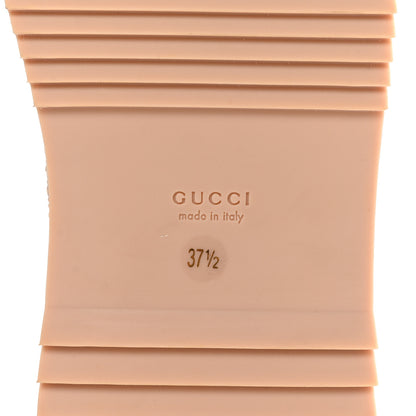 Gucci Lame Heritage GG Monogram Angelina Platform 55mm Slide Sandals 37.5 Silver Beige 7 of 9