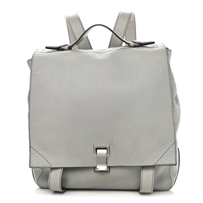 Proenza Schouler Pebbled Calfskin Small PS Courier Backpack Heather Grey 1 of 13