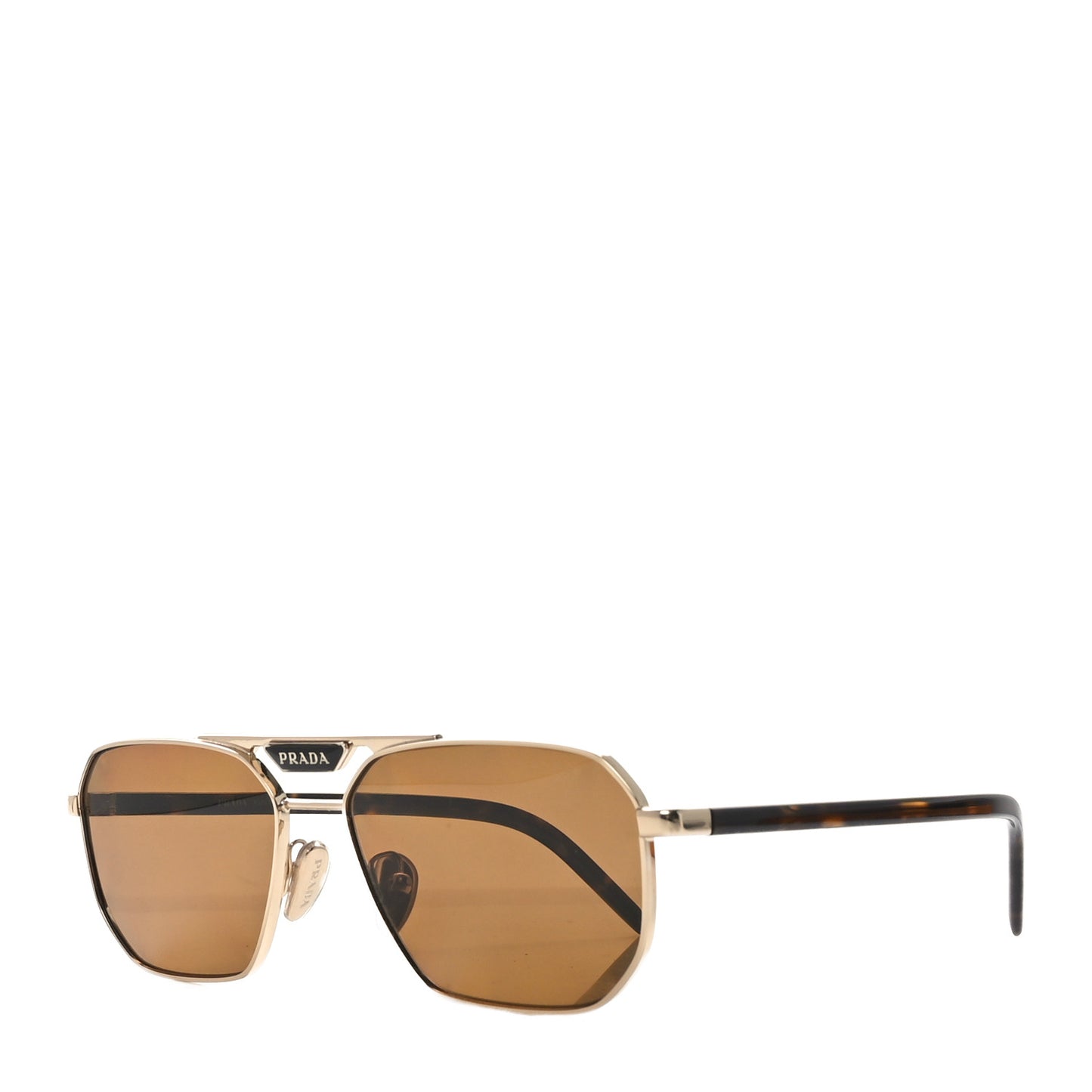 Metal Logo Sunglasses SPR 58Y Gold Tortoise