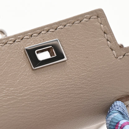 Hermes Tadelakt Mini Kelly Twilly Bag Charm Argile 6 of 7