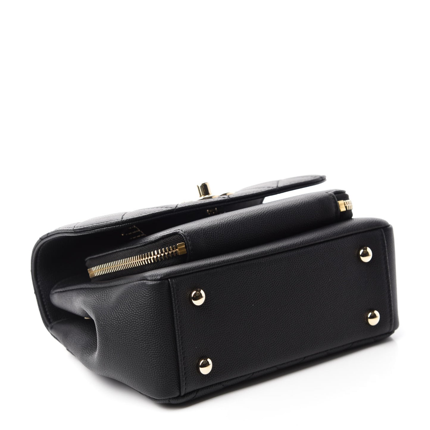 Caviar Quilted Small Business Affinity Flap Black