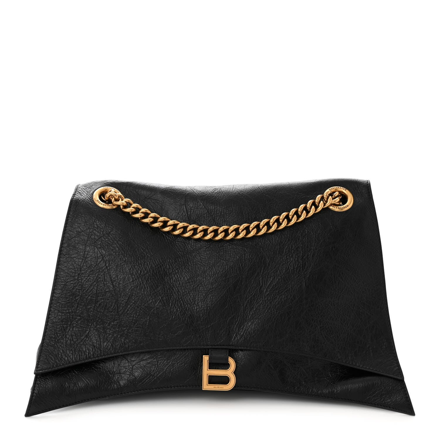 Balenciaga Crushed Calfskin Large Crush Chain Bag Black 1 of 10