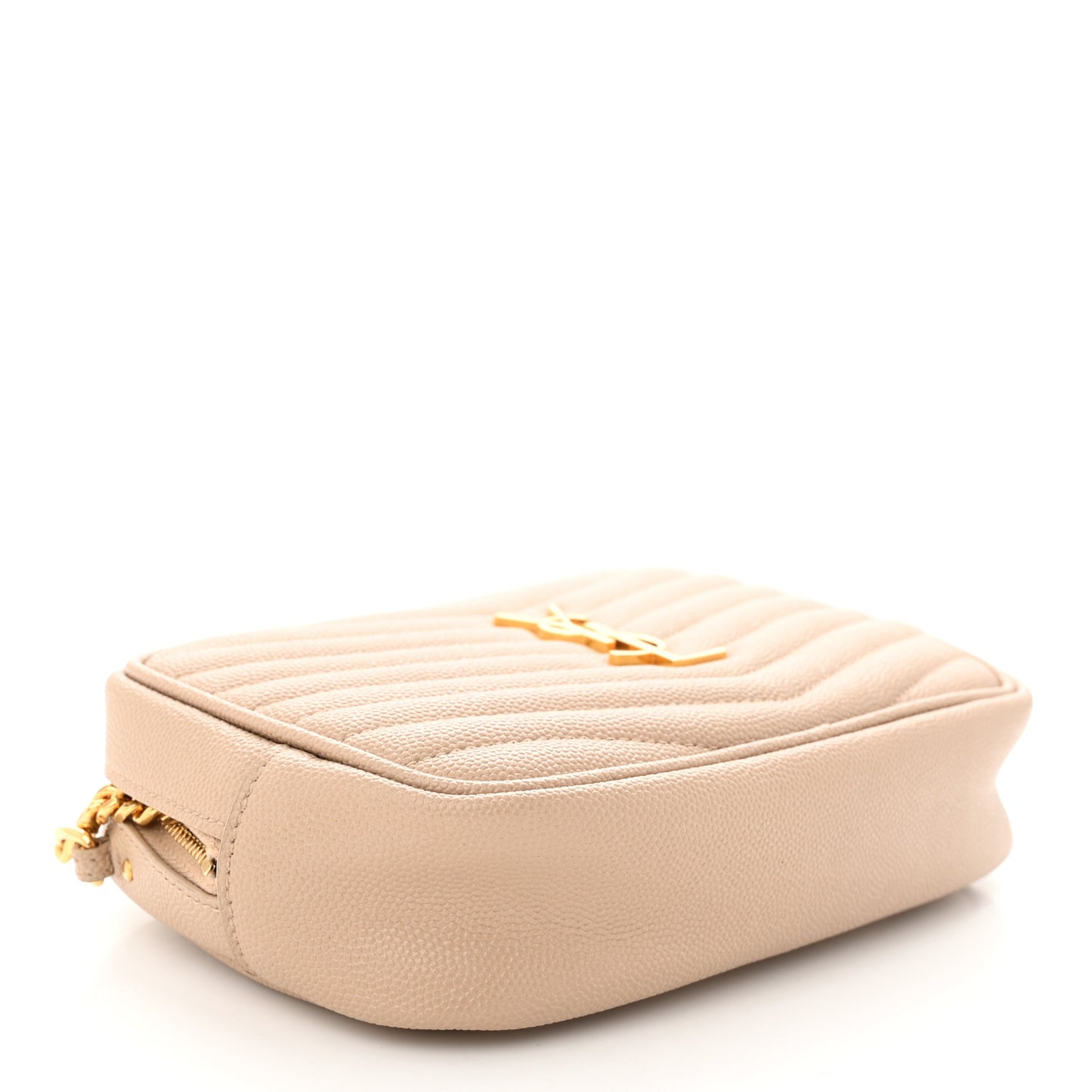 Grain De Poudre Matelasse Monogram Mini Lou Camera Bag Dark Beige