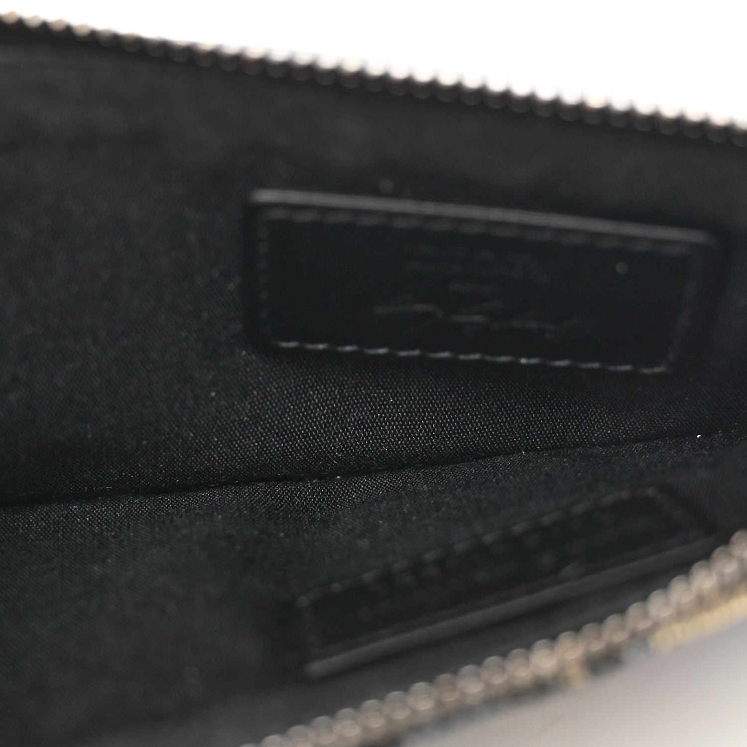 Christian Dior X KENNY SCHARF Oblique Canvas Embroidered Zip Card Holder Charcoal 5 of 7