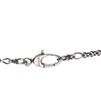 Gucci Sterling Silver Brass Swarovski Lion Head Necklace Black 4 of 6