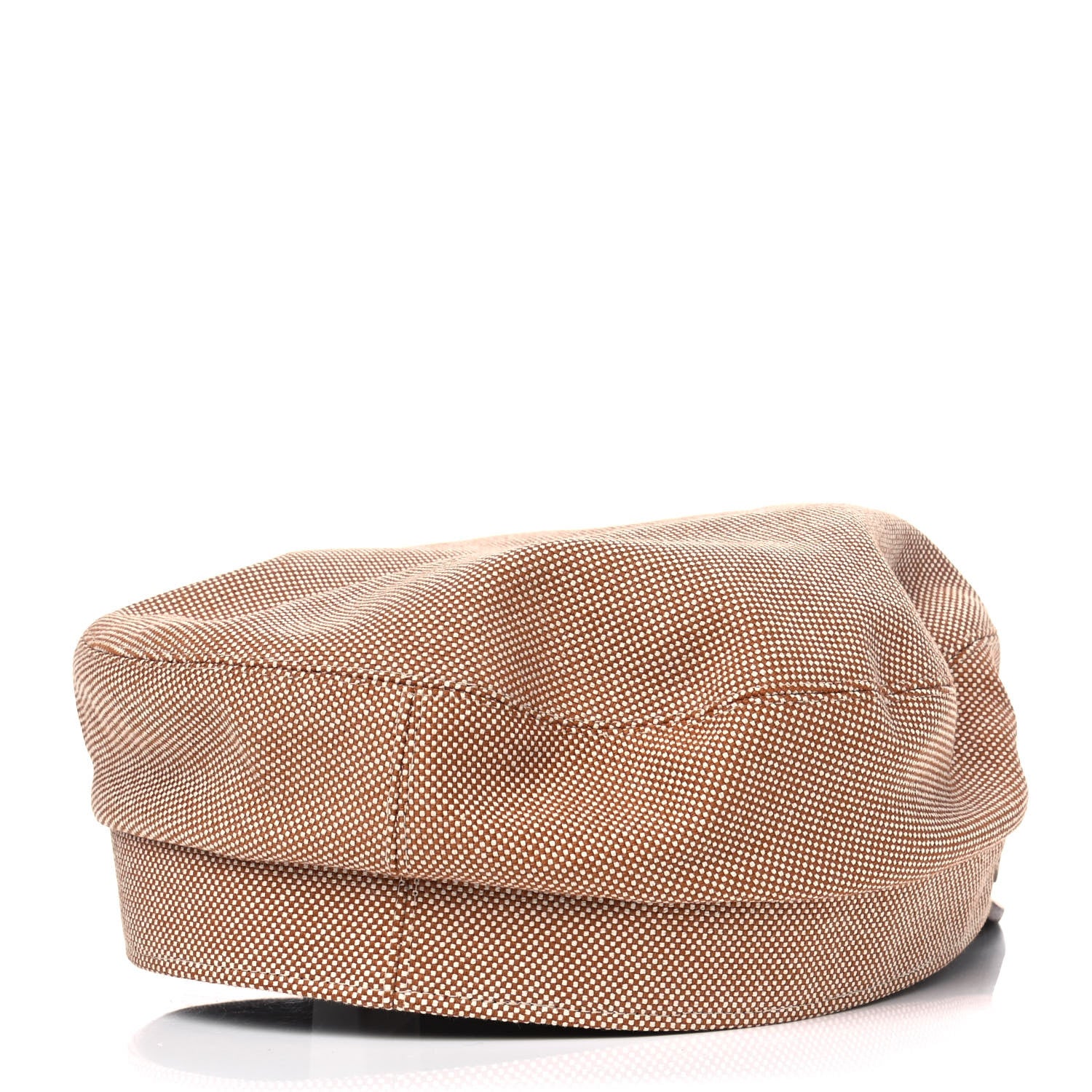 Hermes Cotton Silk Swift Clou de Selle Vauban Cap 58 Marron Alezan Gold 3 of 5