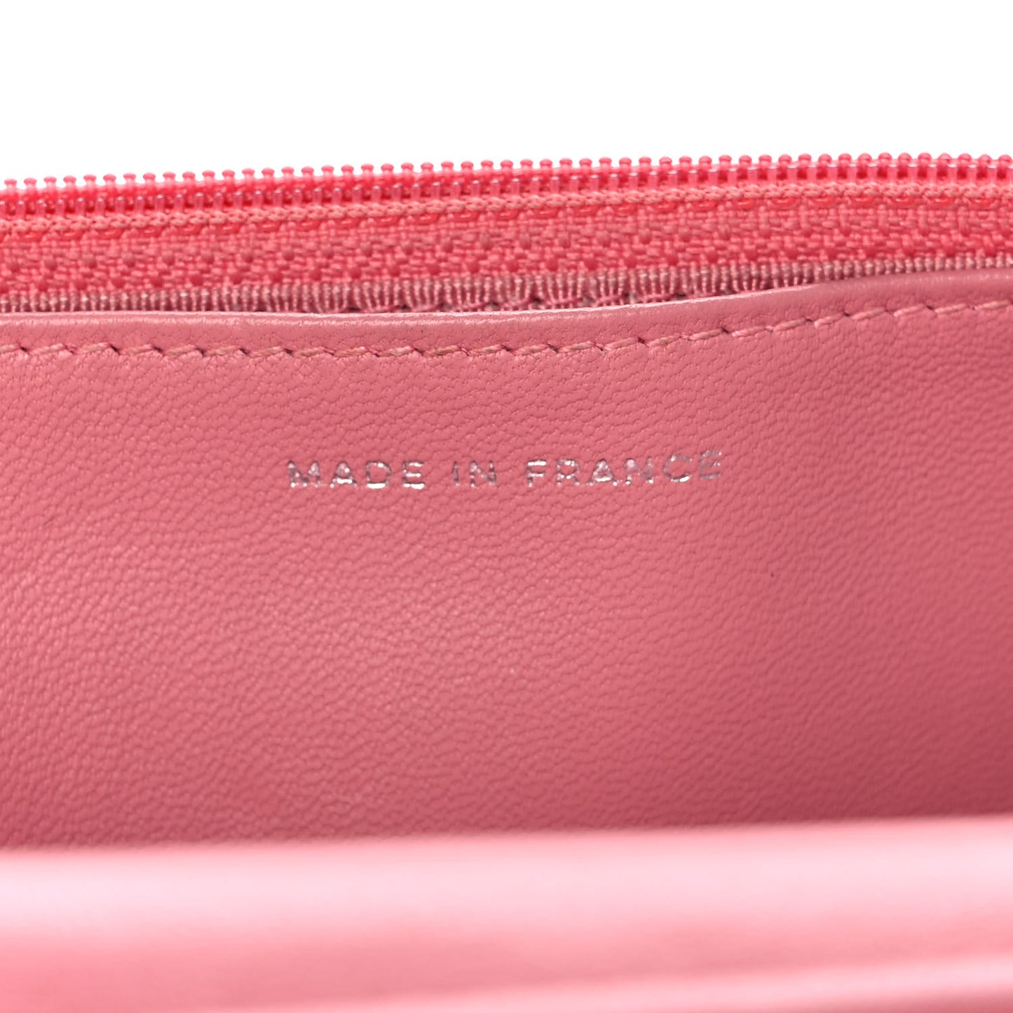 Lambskin Quilted Wallet on Chain WOC Pink