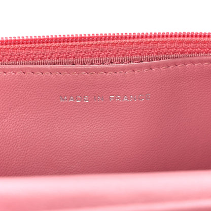 Chanel Lambskin Quilted Wallet on Chain WOC Pink 7 of 14