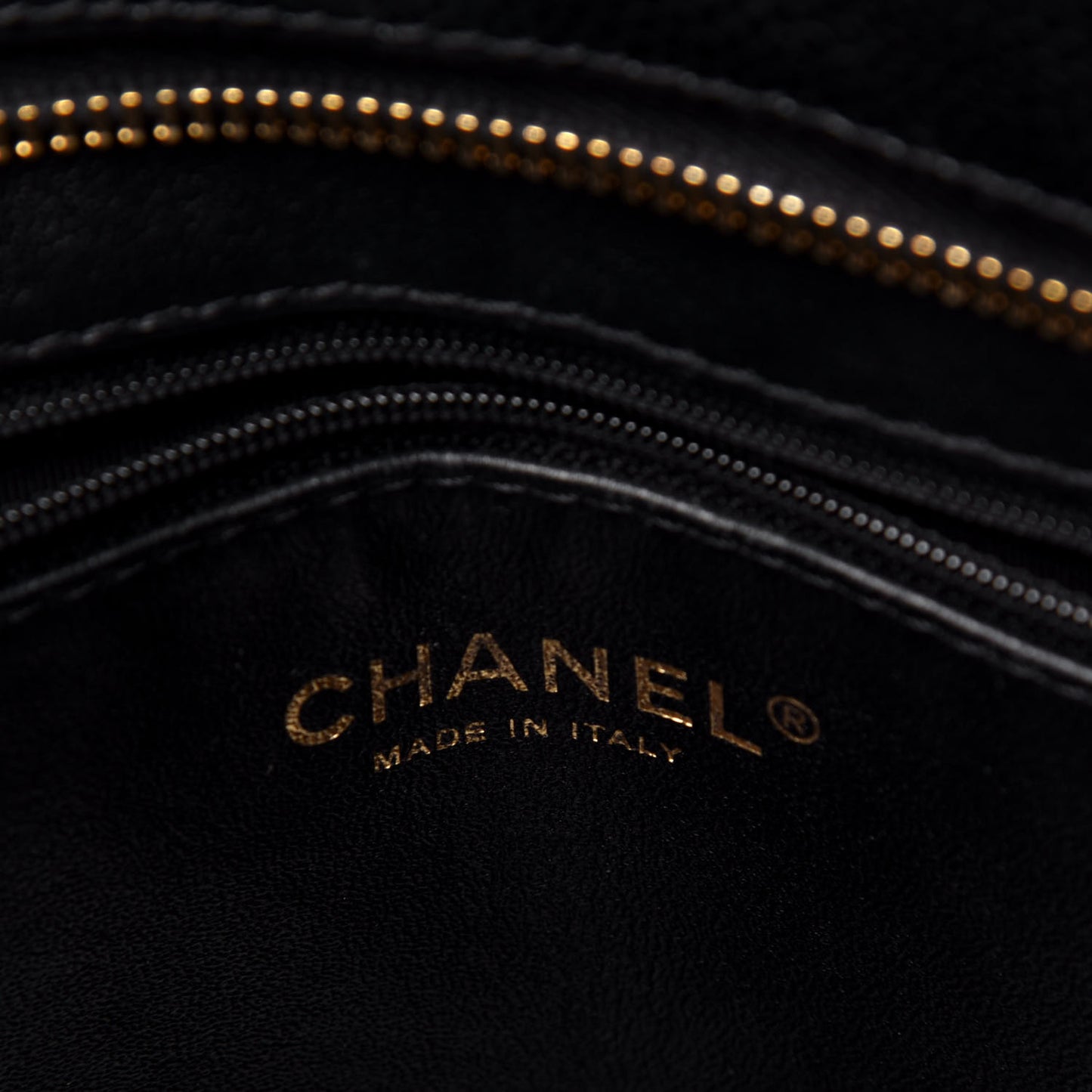 Caviar Quilted Medallion Tote Black