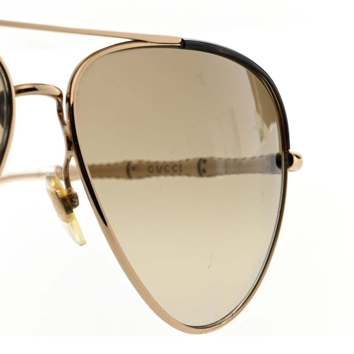 Gucci Crystal Bamboo Aviator Sunglasses GG4276/N/S Gold 9 of 10