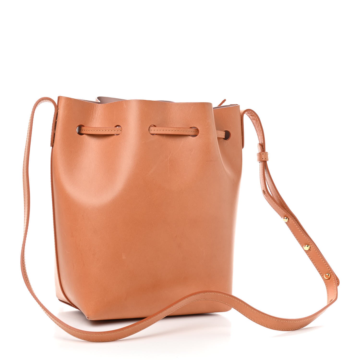 Mansur Gavriel Vegetable Tanned Calfskin Mini Bucket Bag Camello Antico 3 of 10