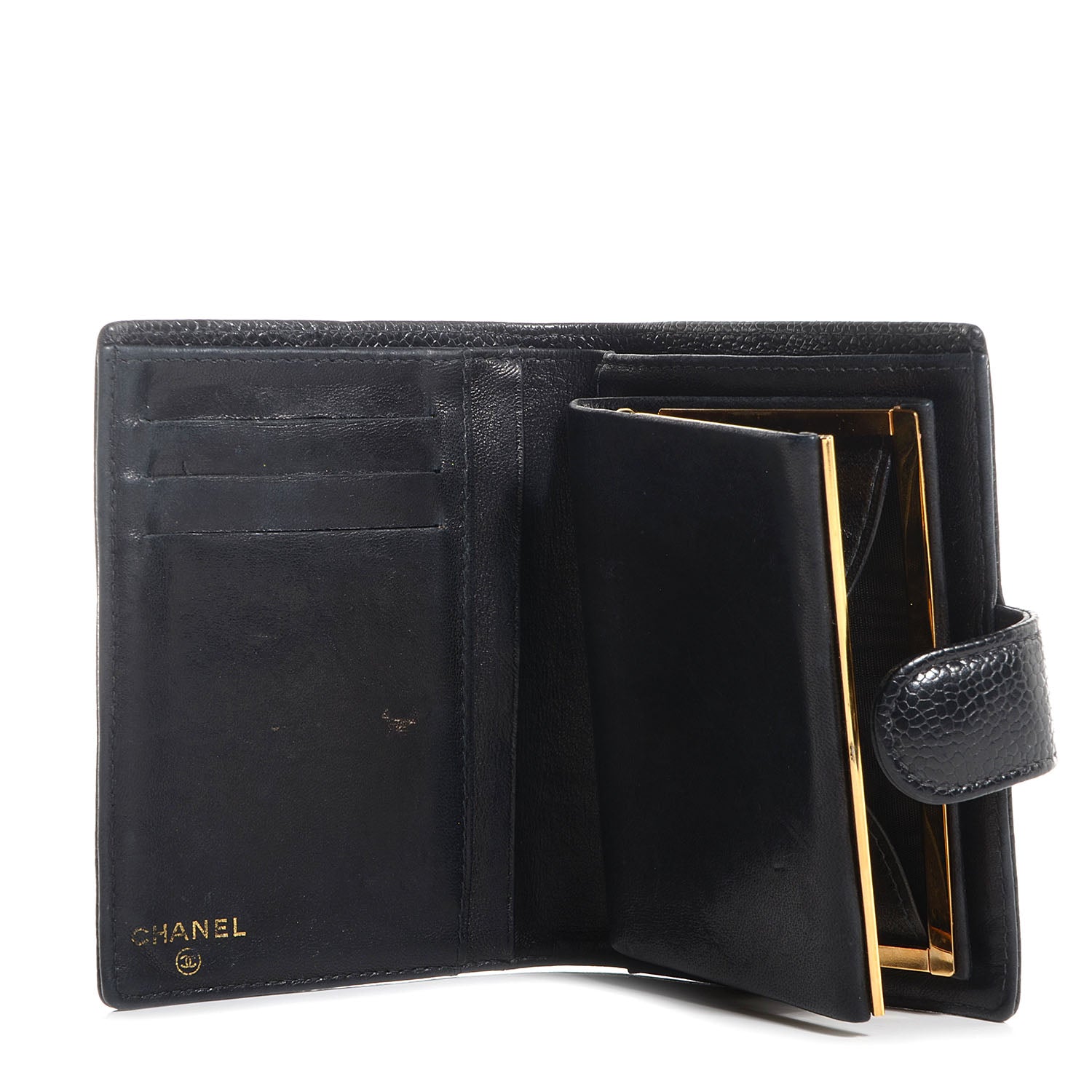 Chanel Caviar CC Timeless French Wallet Black 5 of 7