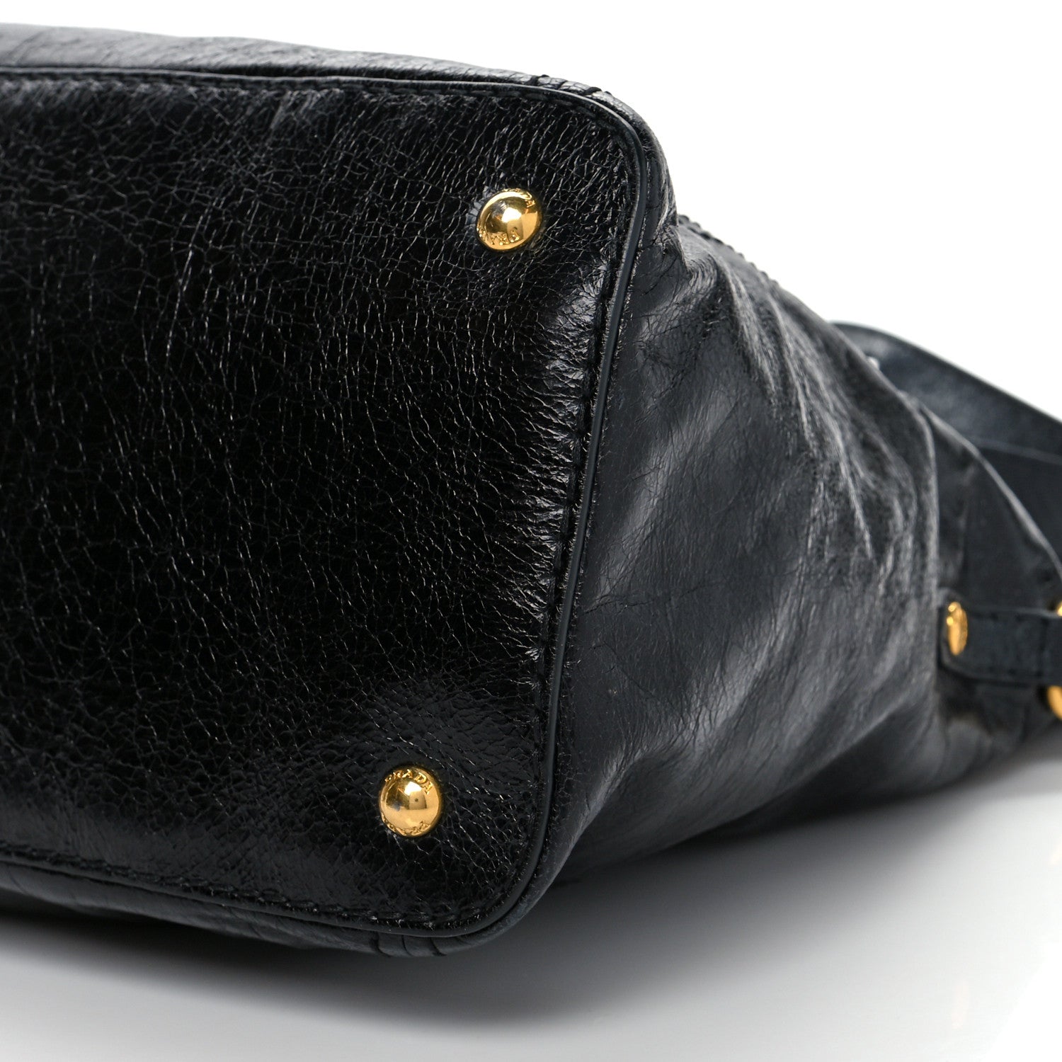 Prada Glace Calf Tote Black 9 of 11