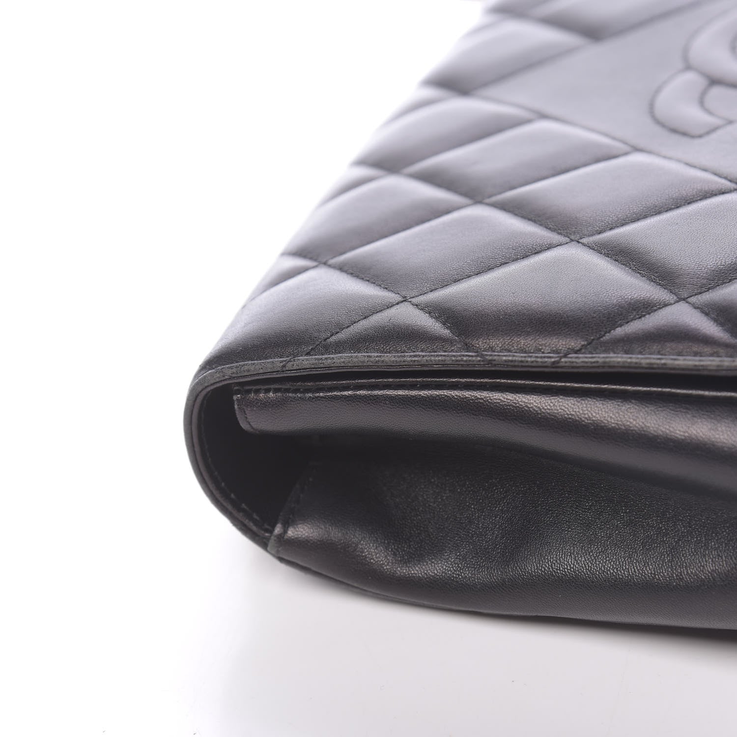 Chanel Lambskin Quilted Medium Diamond CC Flap Black 14 of 18