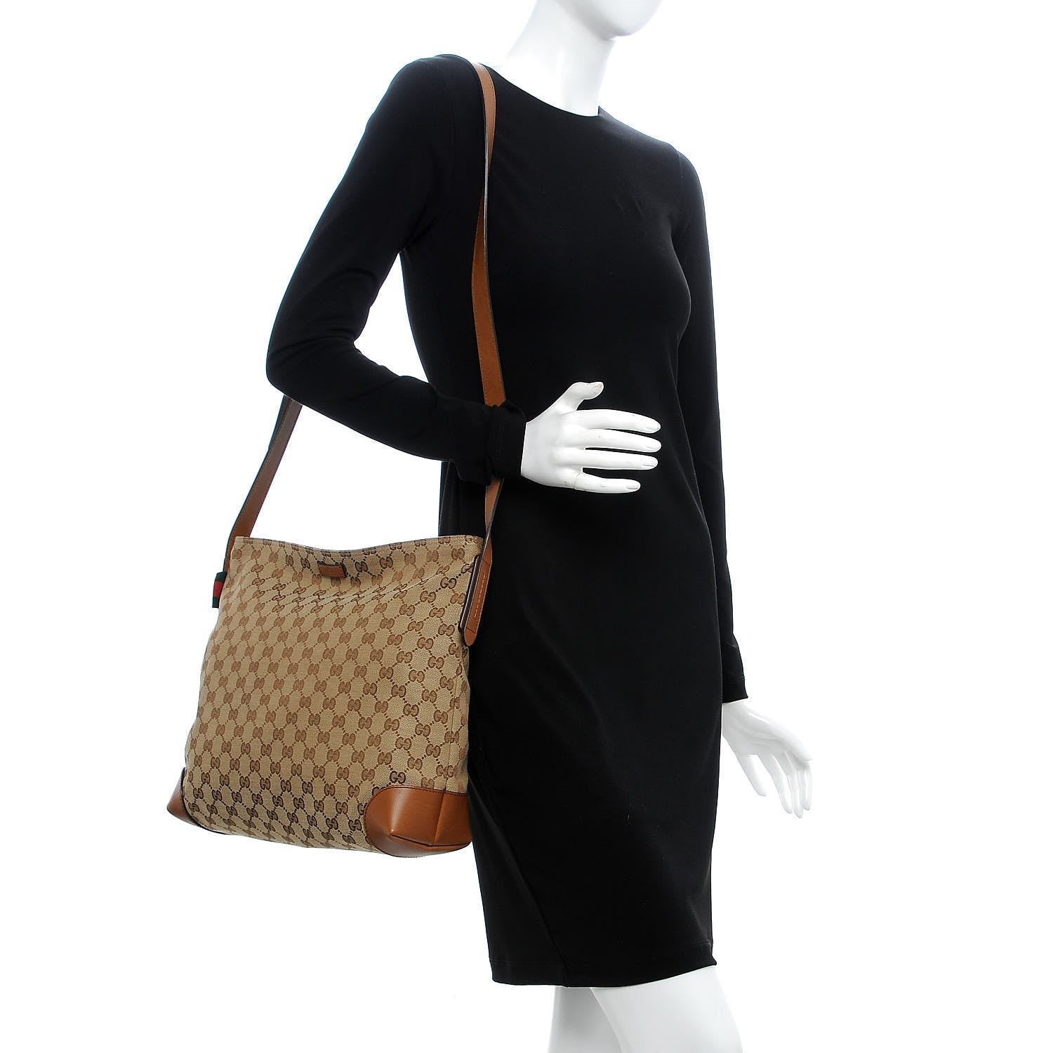 Gucci Monogram Large Messenger Bag Brown 2 of 10