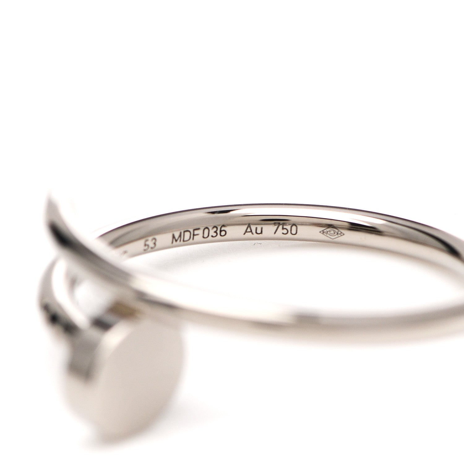 Cartier 18K White Gold Small Juste Un Clou Ring 53 6.25 5 of 6
