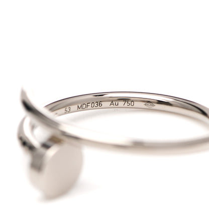 Cartier 18K White Gold Small Juste Un Clou Ring 53 6.25 5 of 6