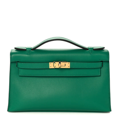 Hermes Swift Kelly Pochette Clutch Vert Vertigo 1 of 28