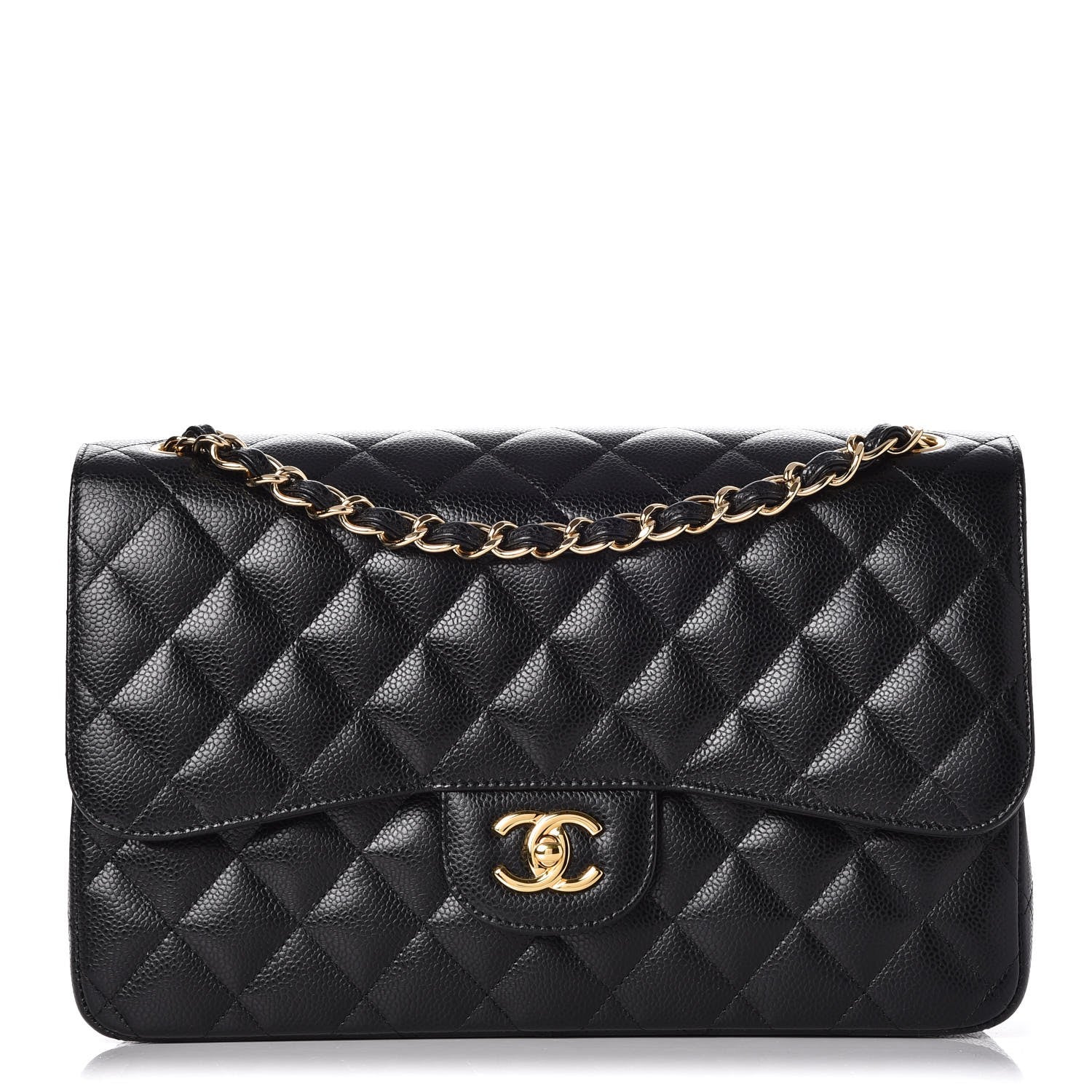 Chanel Caviar Quilted Jumbo Double Flap Black 1 of 8