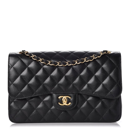 Chanel Caviar Quilted Jumbo Double Flap Black 1 of 8