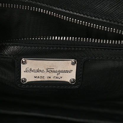 Salvatore Ferragamo Printed Calfskin Vara Bow Chain Flap Crossbody Black 6 of 15