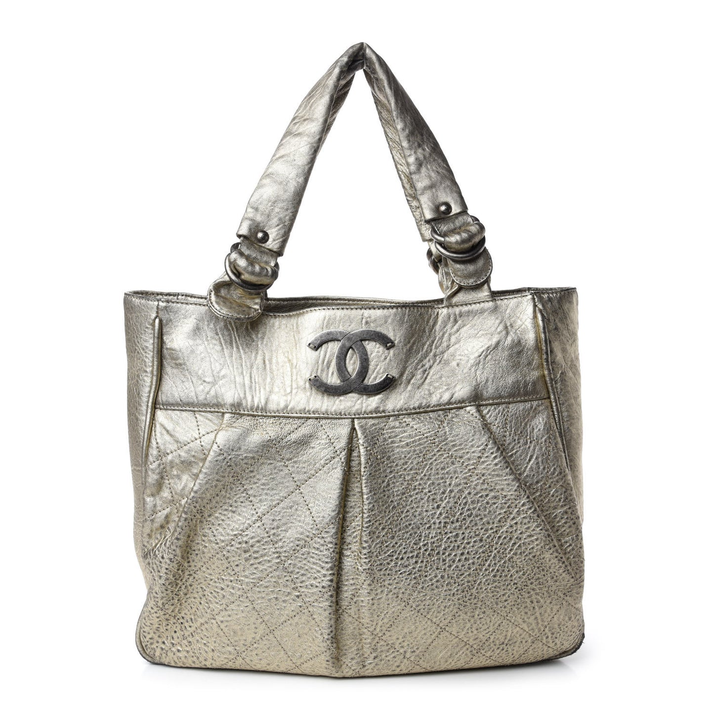 Distressed Lambskin Le Marais Tote Gold